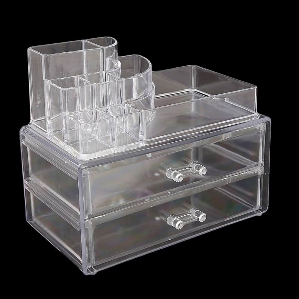 Acrylic Cosmetic Makeup Organizer Storage Box - White, Home & Lifestyle, Storage Boxes, Chase Value, Chase Value