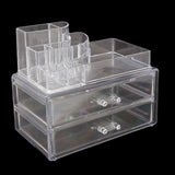 Acrylic Cosmetic Makeup Organizer Storage Box - White, Home & Lifestyle, Storage Boxes, Chase Value, Chase Value