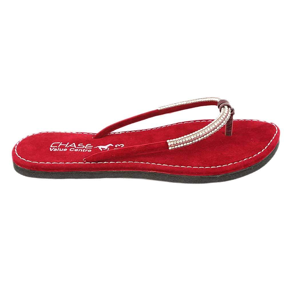 Women's Slipper (J322) Maroon, Women, Slippers, Chase Value, Chase Value