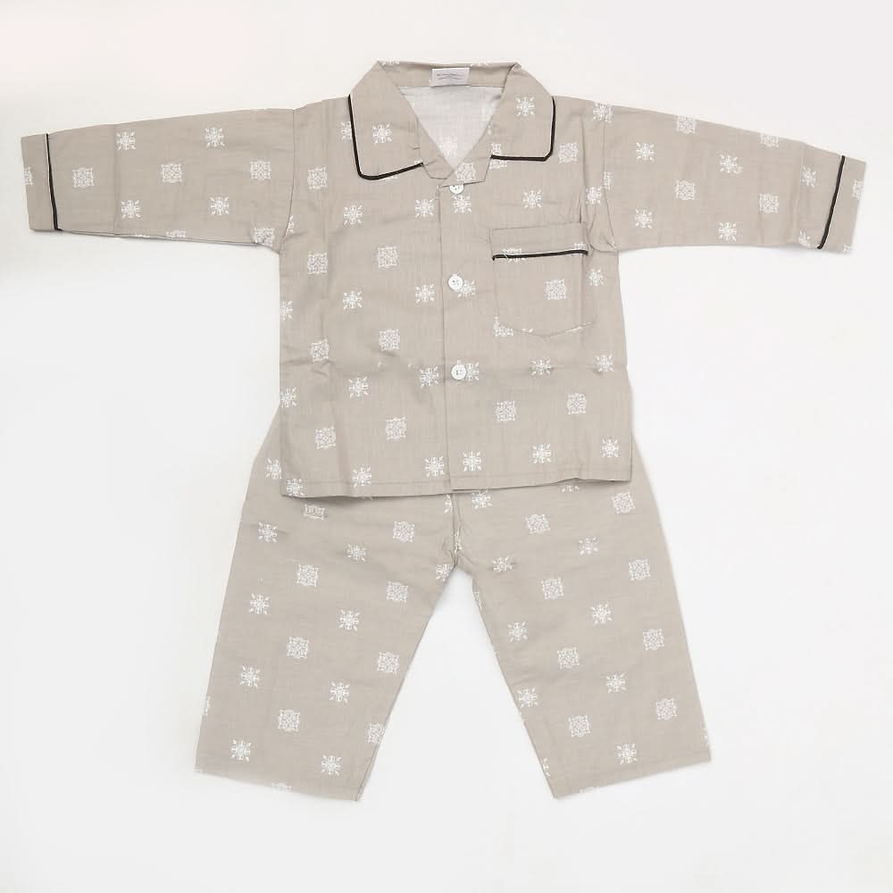Boys Full Sleeves Night Suit - Grey, Kids, Boys Sets And Suits, Chase Value, Chase Value