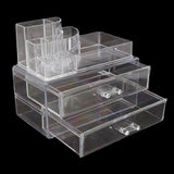 Acrylic Cosmetic Makeup Organizer Storage Box - White, Home & Lifestyle, Storage Boxes, Chase Value, Chase Value