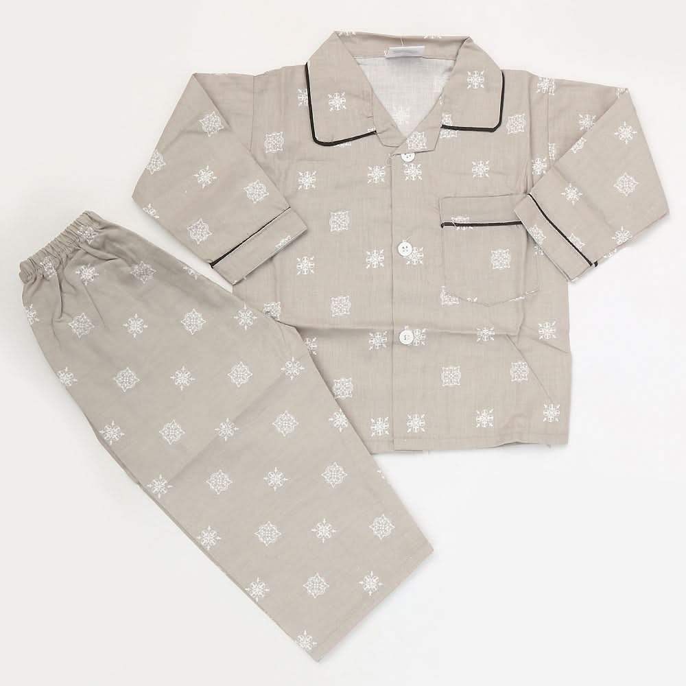 Boys Full Sleeves Night Suit - Grey, Kids, Boys Sets And Suits, Chase Value, Chase Value