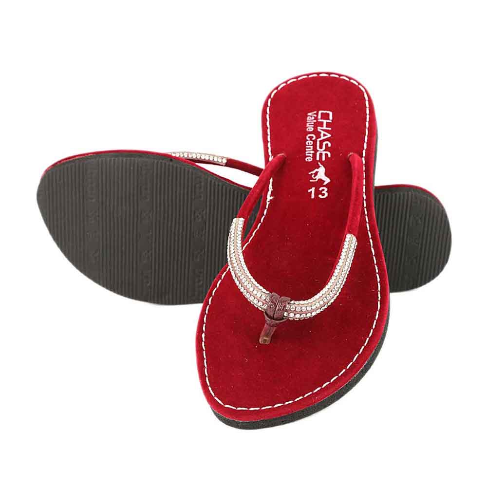 Girls Slippers J-322 - Maroon, Kids, Girls Slippers, Chase Value, Chase Value