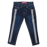 Girls Strip Denim Pant - Blue, Kids, Pants And Capri, Chase Value, Chase Value