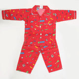 Boys Full Sleeves Night Suit - Red, Kids, Boys Sets And Suits, Chase Value, Chase Value