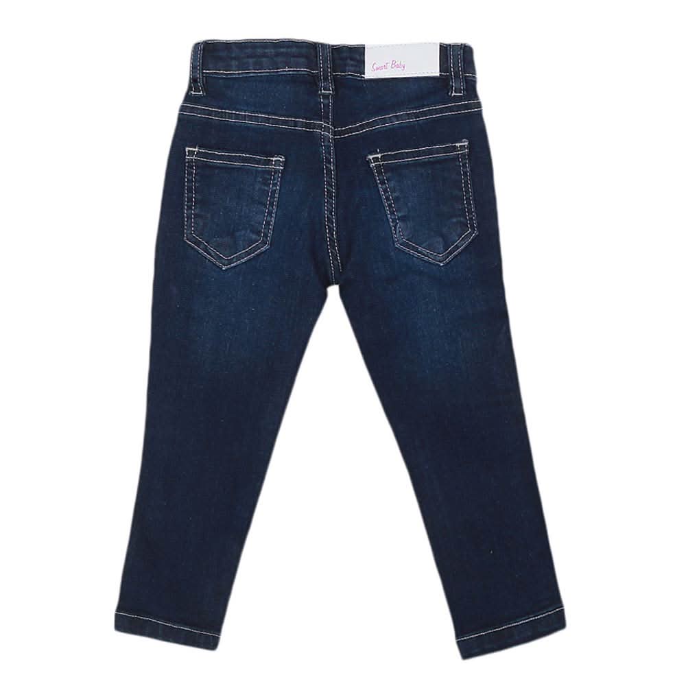 Girls Strip Denim Pant - Blue, Kids, Pants And Capri, Chase Value, Chase Value