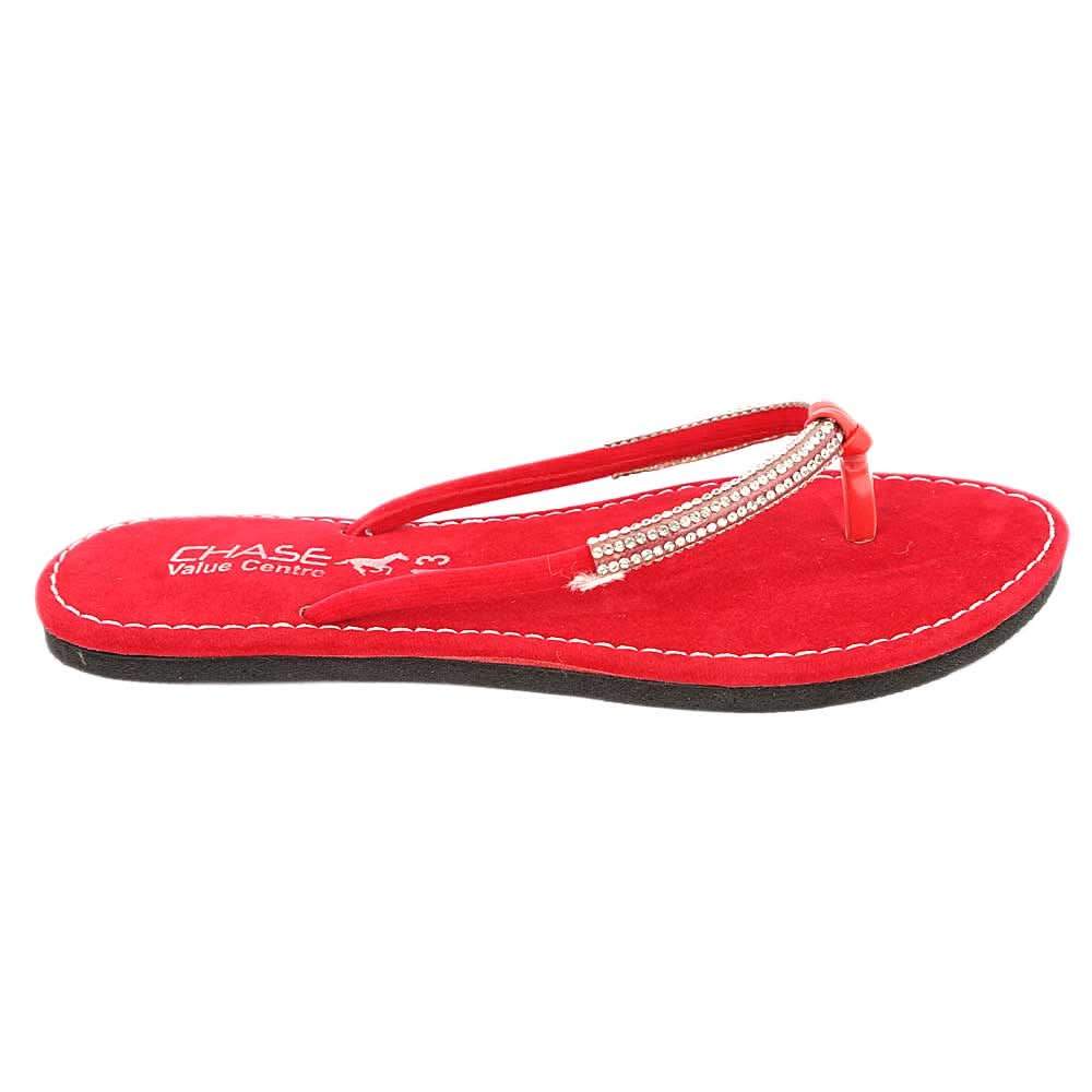 Women's Slipper (J322) - Red, Women, Slippers, Chase Value, Chase Value