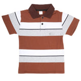 Boys Yarn Dyed T-Shirt - Brown, Kids, Boys T-Shirts, Chase Value, Chase Value