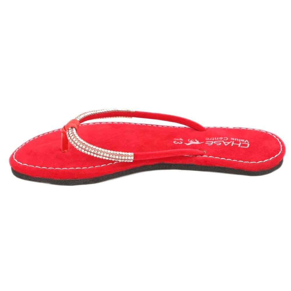 Women's Slipper (J322) - Red, Women, Slippers, Chase Value, Chase Value