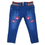 Girls Stretchable Denim Pant - Blue, Kids, Pants And Capri, Chase Value, Chase Value