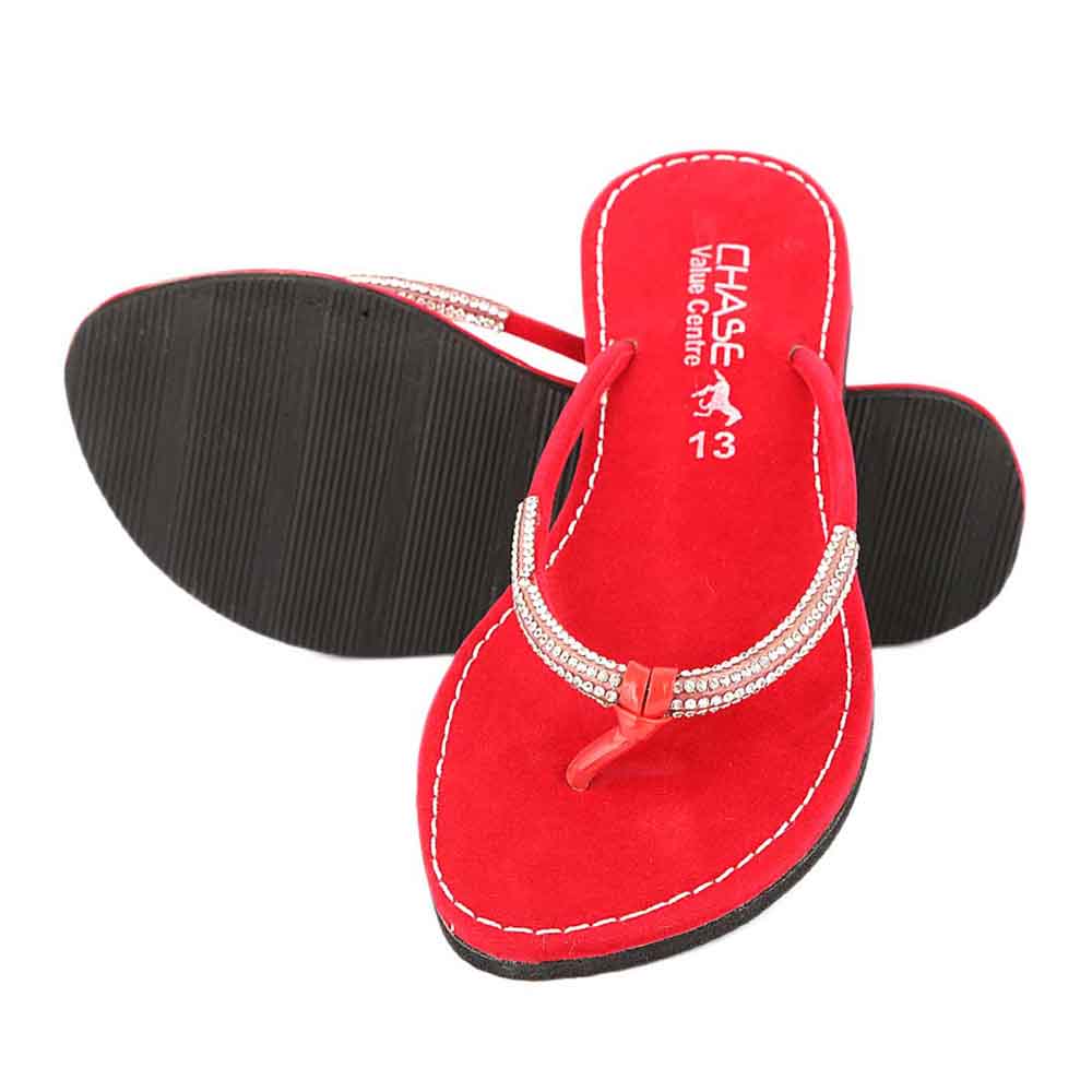 Girls Slippers J-322 - Red, Kids, Girls Slippers, Chase Value, Chase Value