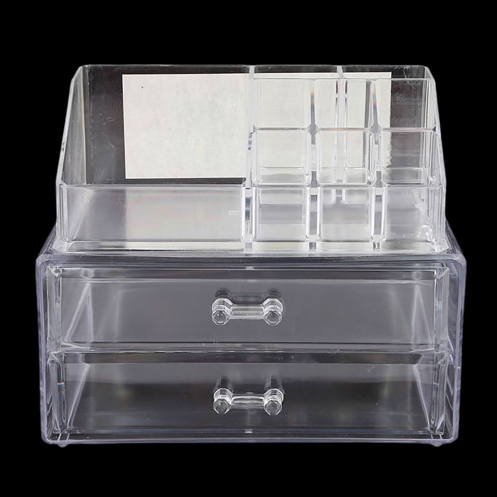 Acrylic Cosmetic Makeup Organizer Storage Box - White, Home & Lifestyle, Storage Boxes, Chase Value, Chase Value