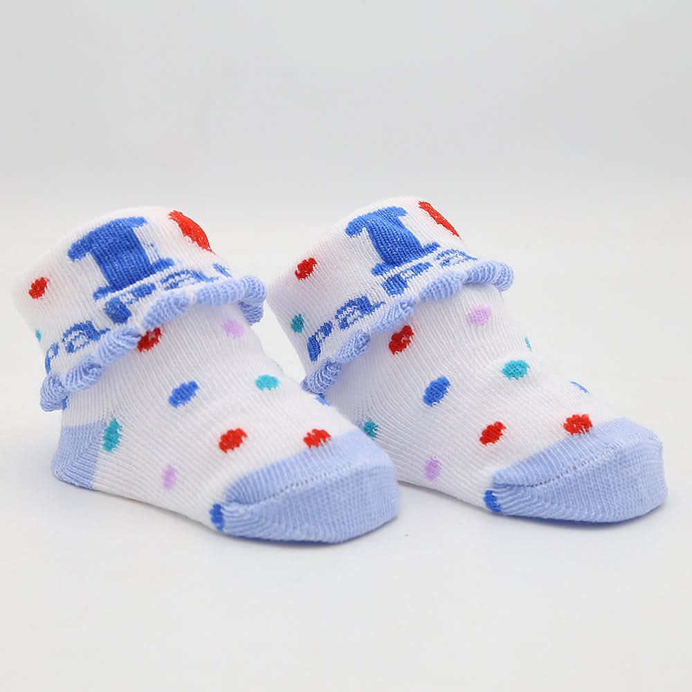 Newborn Booties (RA601) - Light Blue, Kids, NB Shoes And Socks, Chase Value, Chase Value