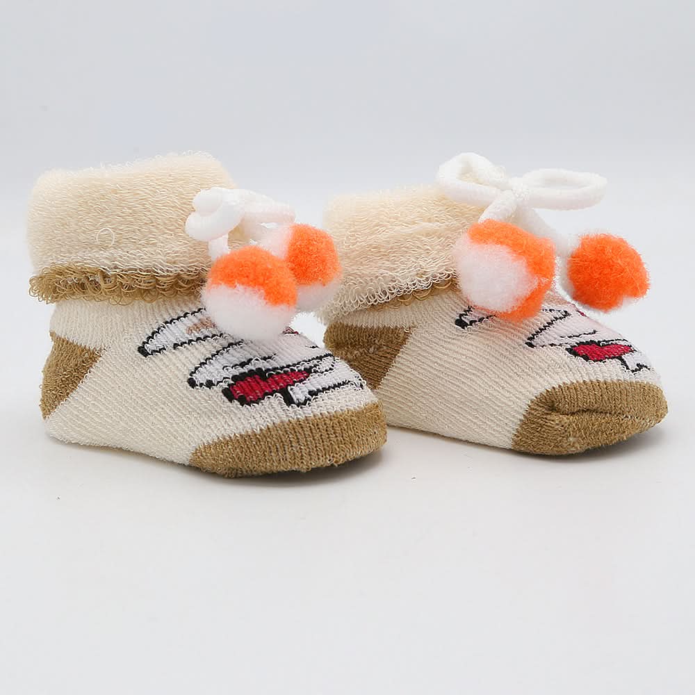 Newborn Booties (RA601) - Brown, Kids, NB Shoes And Socks, Chase Value, Chase Value