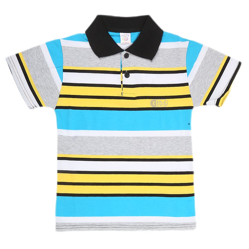 Boys Yarn Dyed T-Shirt - Multi, Kids, Boys T-Shirts, Chase Value, Chase Value