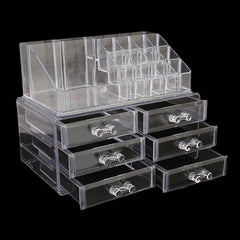 Acrylic Cosmetic Makeup Organizer Storage Box - White, Home & Lifestyle, Storage Boxes, Chase Value, Chase Value