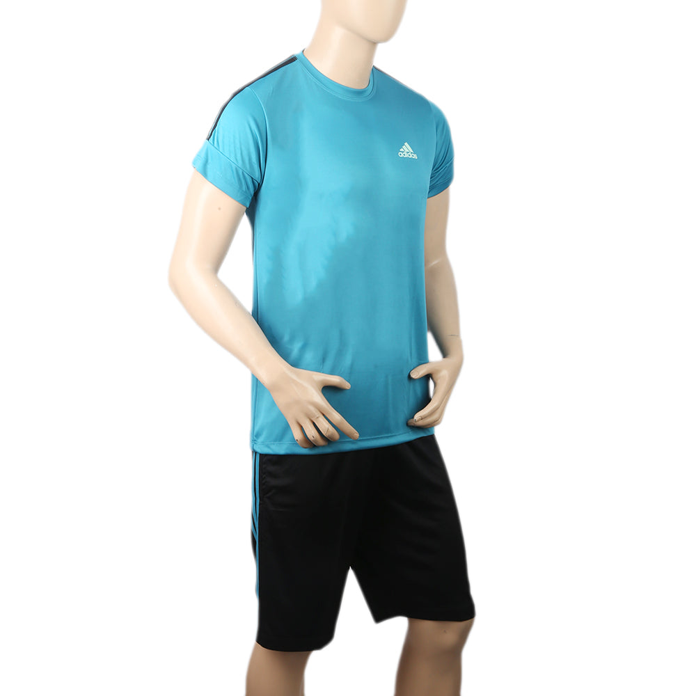 Men's Half Sleeves Track Suit - Steel Blue, Men, Track Suits, Chase Value, Chase Value