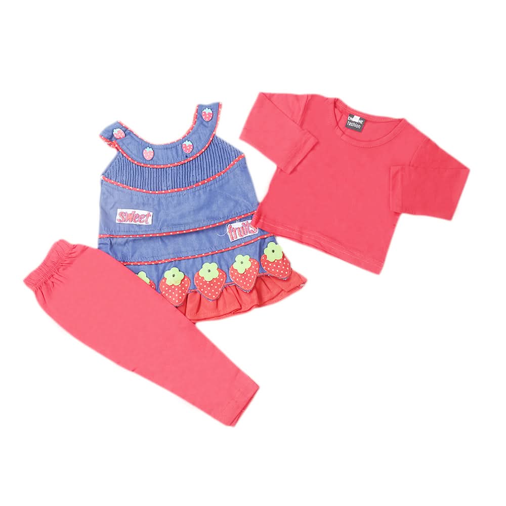 Girls Full Sleeves Suit - Blue, Kids, Girls Sets And Suits, Chase Value, Chase Value