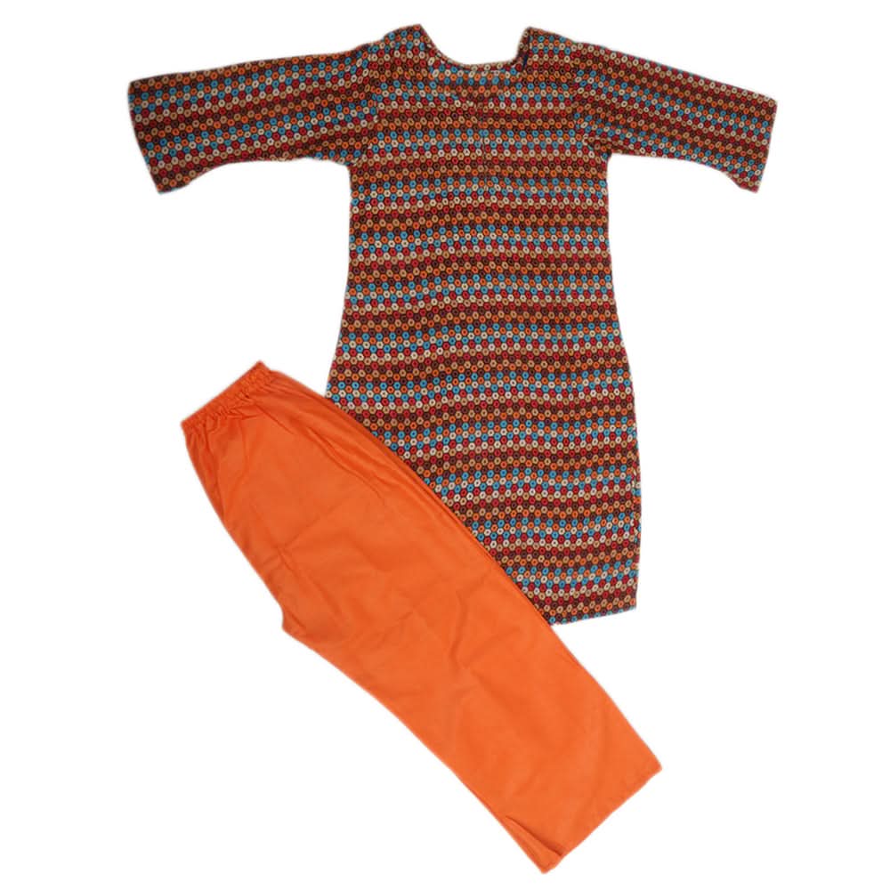 Girls Printed Shalwar Suit - Multi, Kids, Girls Sets And Suits, Chase Value, Chase Value