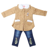 Girls Full  Sleeves Tights Suits - Camel, Kids, Girls Sets And Suits, Chase Value, Chase Value