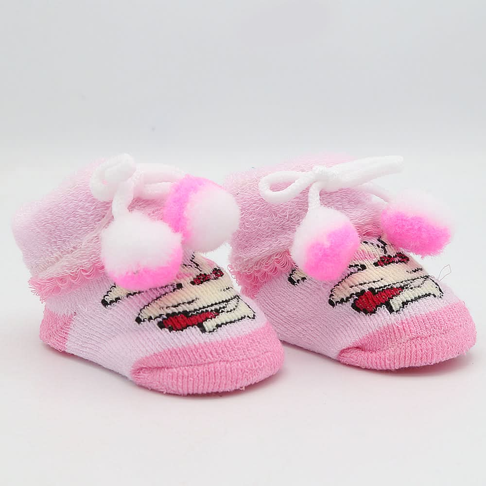 Newborn Booties (RA601) - Pink, Kids, NB Shoes And Socks, Chase Value, Chase Value