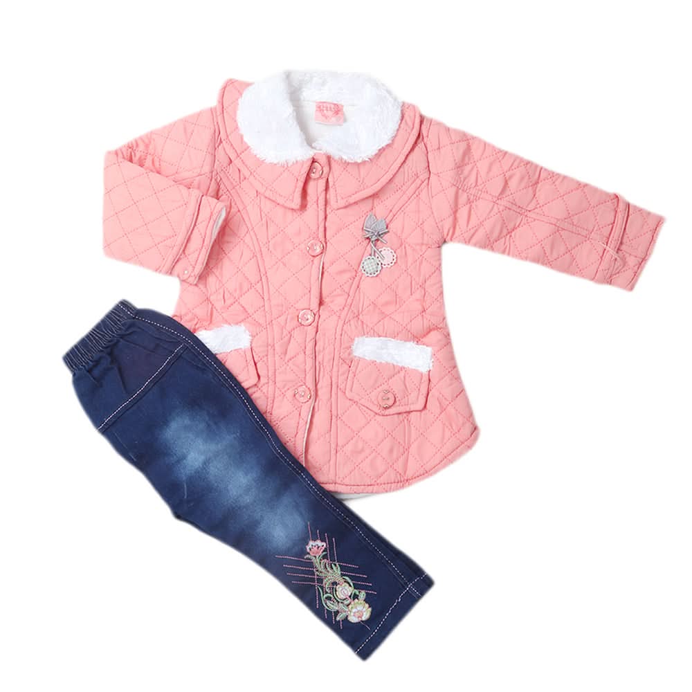 Girls Full  Sleeves Tights Suits - Pink, Kids, Girls Sets And Suits, Chase Value, Chase Value
