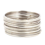 Girl's Bangles 12 Pcs - Silver - test-store-for-chase-value