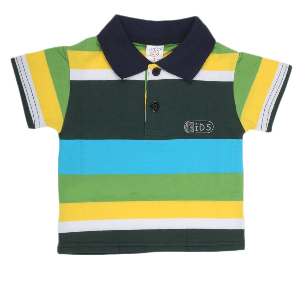 Newborn Boys Yarn Dyed T-Shirt - Multi, Kids, NB Boys Shirts And T-Shirts, Chase Value, Chase Value