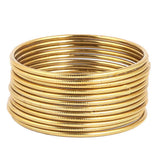 Girl's Bangles 12 Pcs - Golden - test-store-for-chase-value