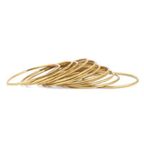 Girl's Bangles 12 Pcs - Golden - test-store-for-chase-value