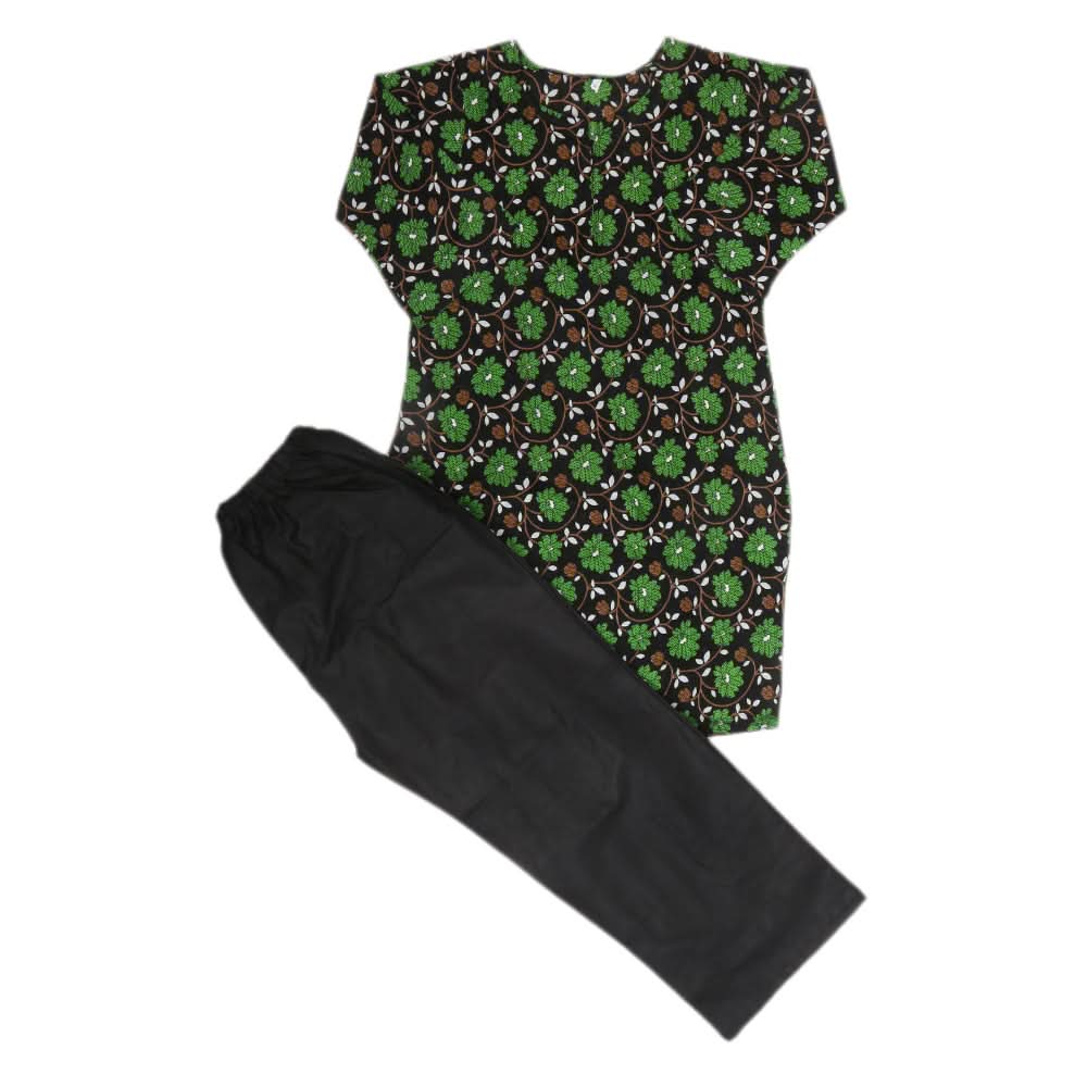 Girls Printed Shalwar Suit - Sea Green, Kids, Girls Sets And Suits, Chase Value, Chase Value
