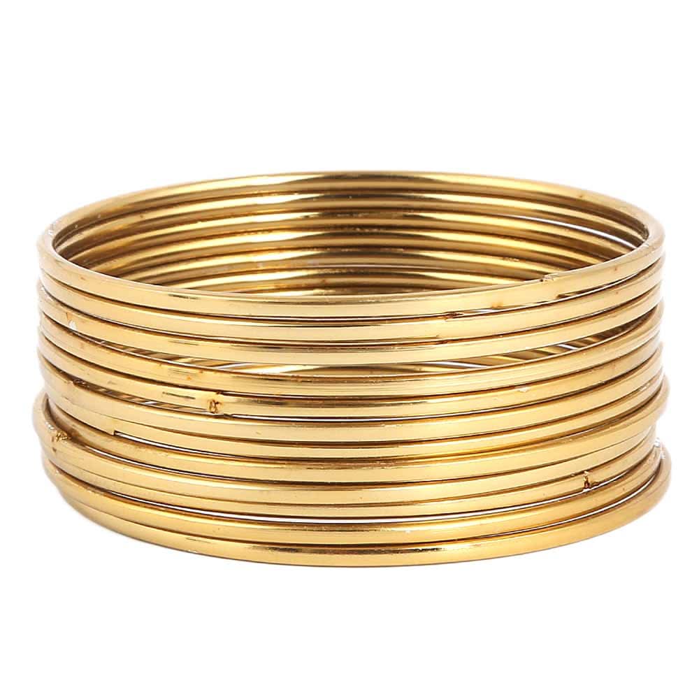 Girl's Bangles 12 Pcs - Golden - test-store-for-chase-value