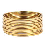 Girl's Bangles 12 Pcs - Golden - test-store-for-chase-value
