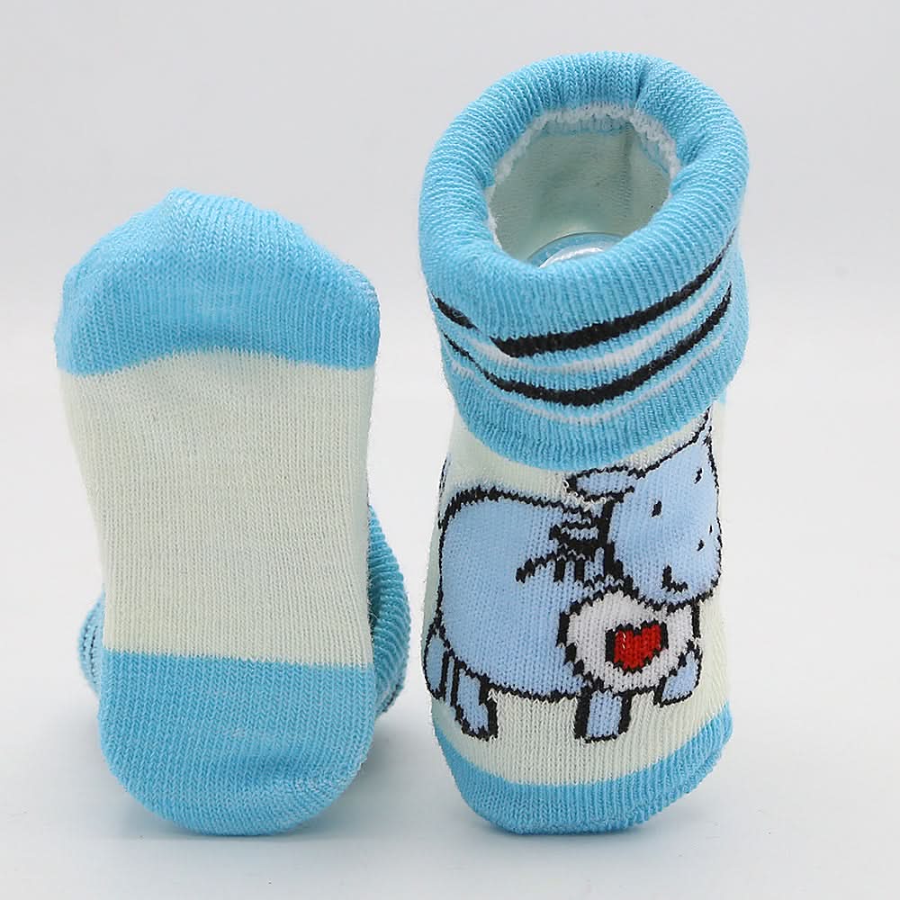 Newborn Booties (RA601) - Cyan, Kids, NB Shoes And Socks, Chase Value, Chase Value