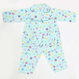 Girls Full Sleeves Night Suit - Cyan, Kids, Girls Sets And Suits, Chase Value, Chase Value