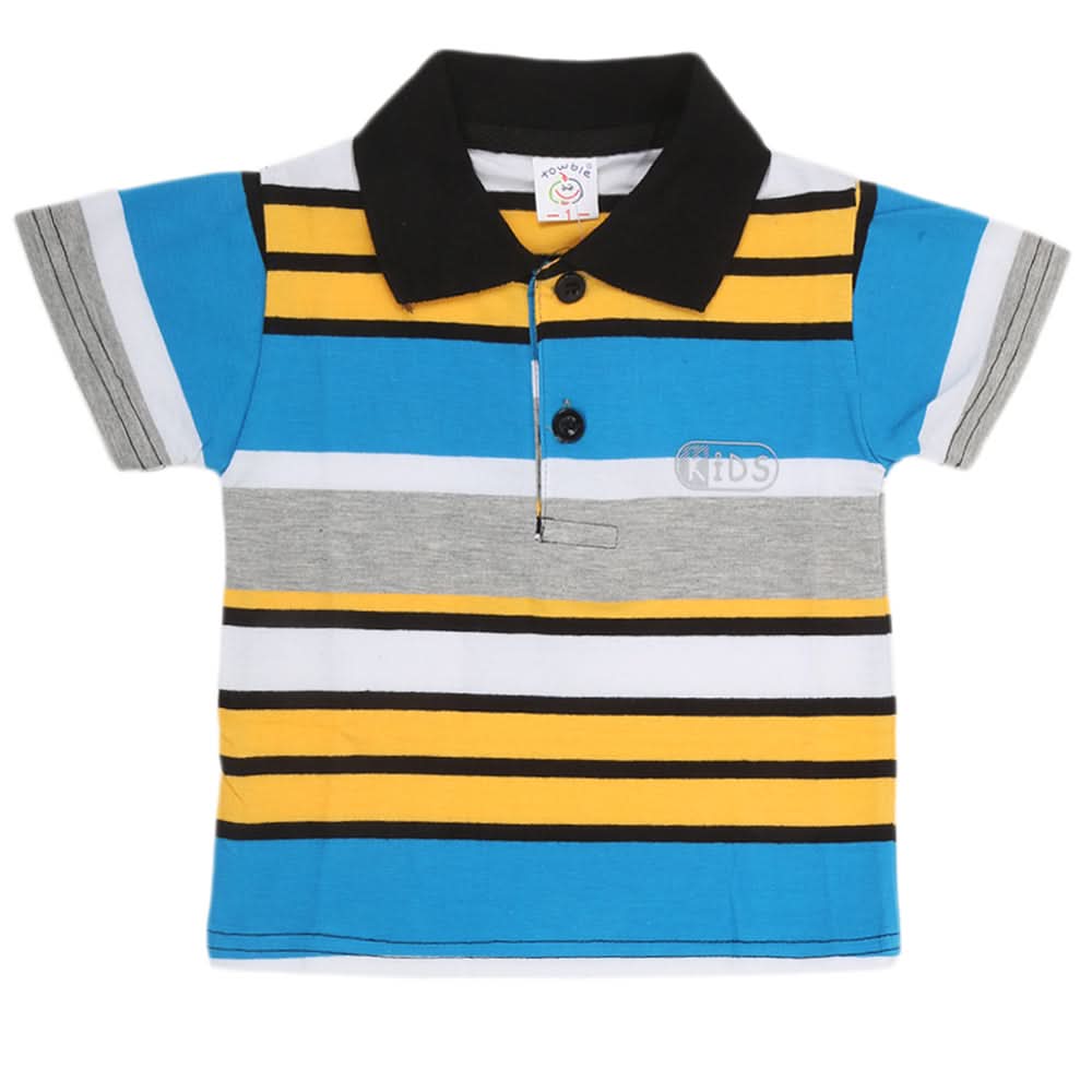 Newborn Boys Yarn Dyed T-Shirt - Yellow, Kids, NB Boys Shirts And T-Shirts, Chase Value, Chase Value