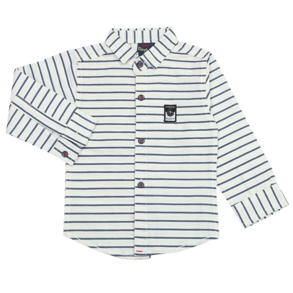 Boys Full Sleeves Casual Shirt - White, Boys Shirts, Chase Value, Chase Value