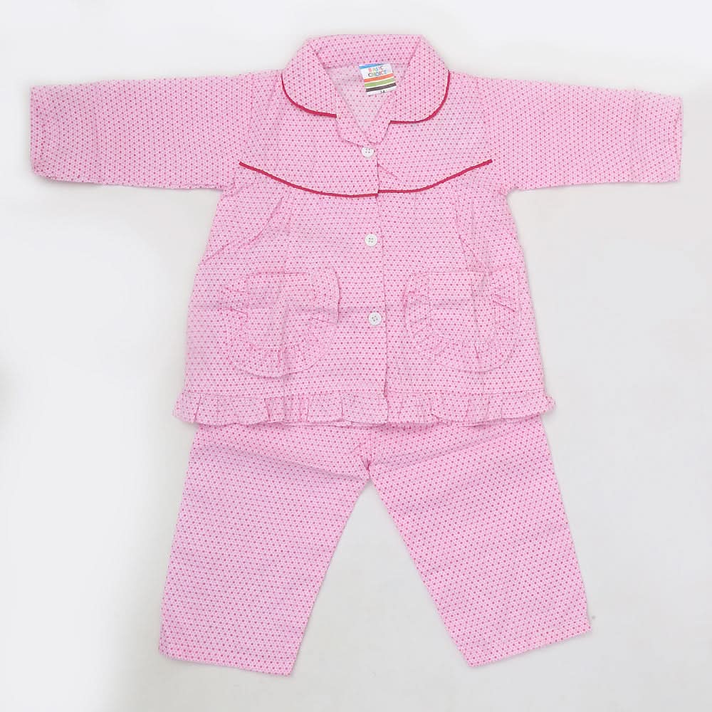 Girls Full Sleeves Night Suit - Pink, Kids, Girls Sets And Suits, Chase Value, Chase Value