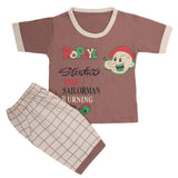 Boys Half Sleeves Suits 9065 - Brown, Kids, Boys Sets And Suits, Chase Value, Chase Value