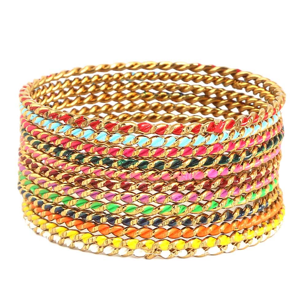 Girl's Fancy Bangles 12 Pcs - Multi - test-store-for-chase-value