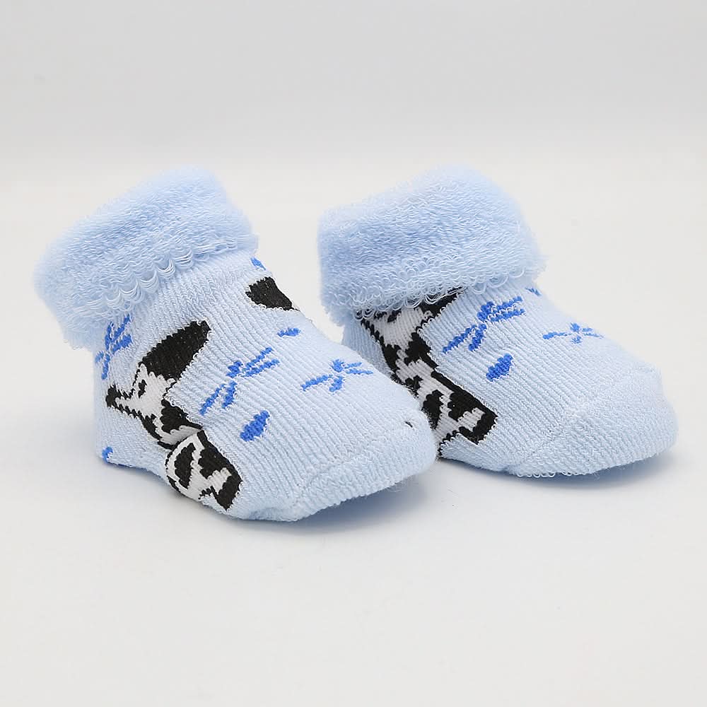 Newborn Booties (RA601) - Light Blue, Kids, NB Shoes And Socks, Chase Value, Chase Value