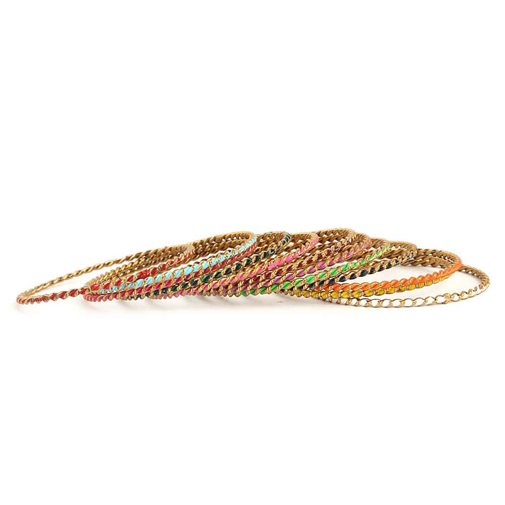 Girl's Fancy Bangles 12 Pcs - Multi - test-store-for-chase-value