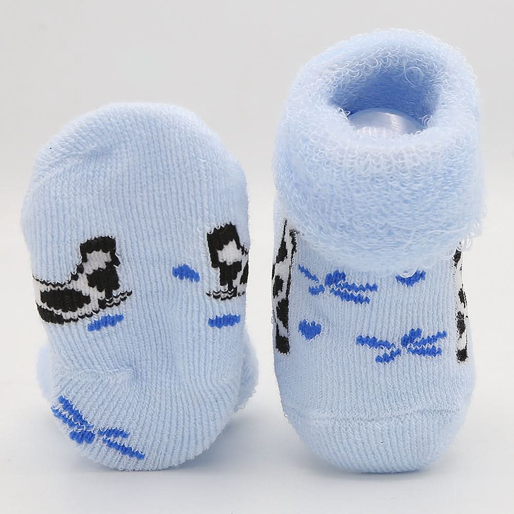 Newborn Booties (RA601) - Light Blue, Kids, NB Shoes And Socks, Chase Value, Chase Value