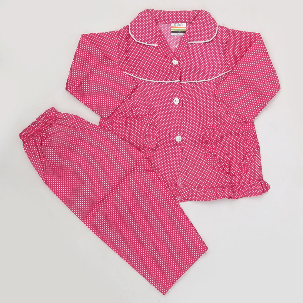 Girls Full Sleeves Night Suit - Pink, Kids, Girls Sets And Suits, Chase Value, Chase Value