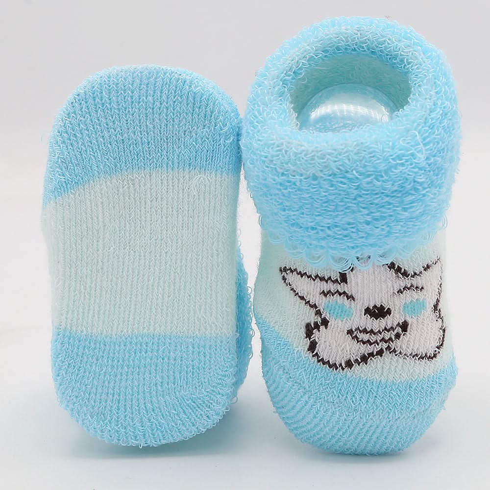 Newborn Booties (RA601) - Cyan, Kids, NB Shoes And Socks, Chase Value, Chase Value