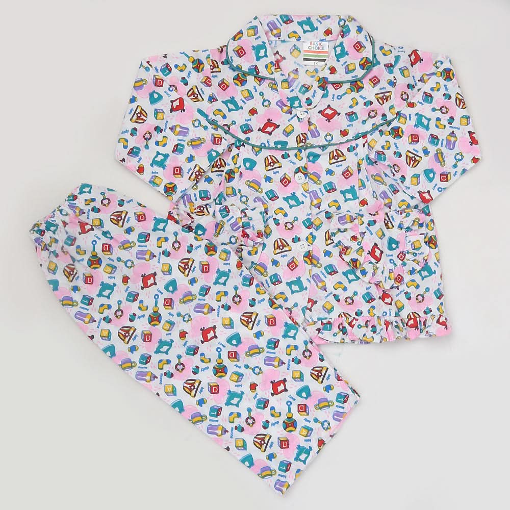 Girls Full Sleeves Night Suit - Multi, Kids, Girls Sets And Suits, Chase Value, Chase Value