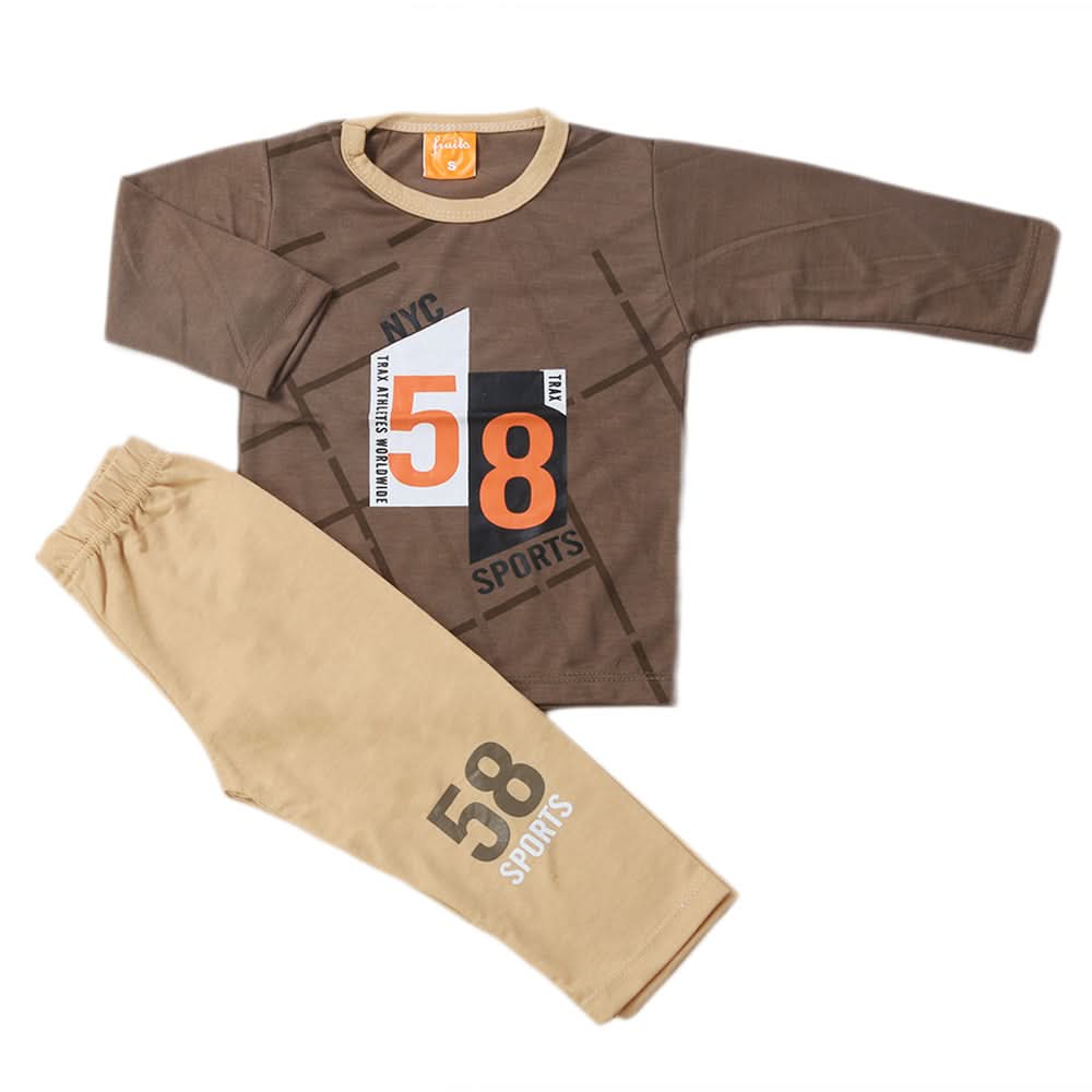 Boys Full Sleeves Suit - Dark Brown, Kids, Boys Sets And Suits, Chase Value, Chase Value
