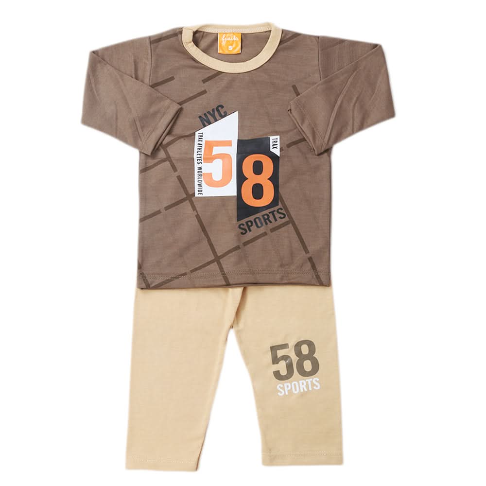 Boys Full Sleeves Suit - Dark Brown, Kids, Boys Sets And Suits, Chase Value, Chase Value