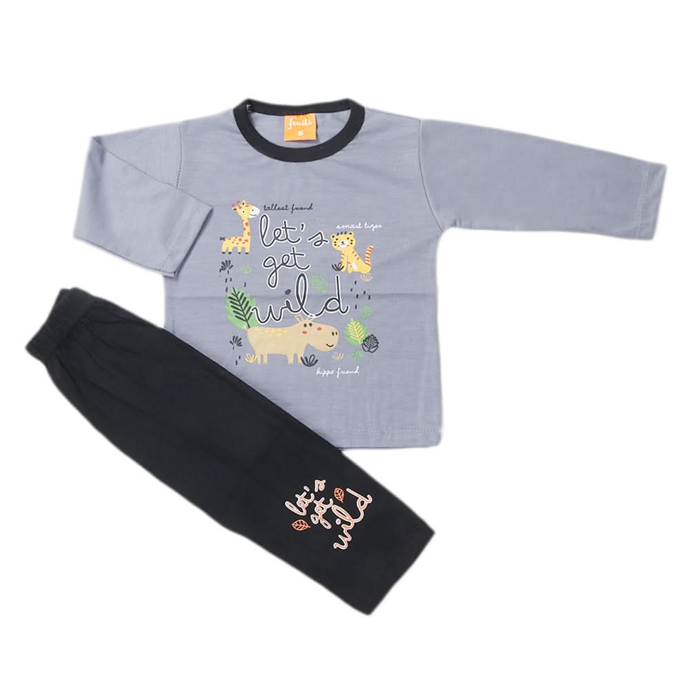 Boys Full Sleeves Suit - Grey, Kids, Boys Sets And Suits, Chase Value, Chase Value