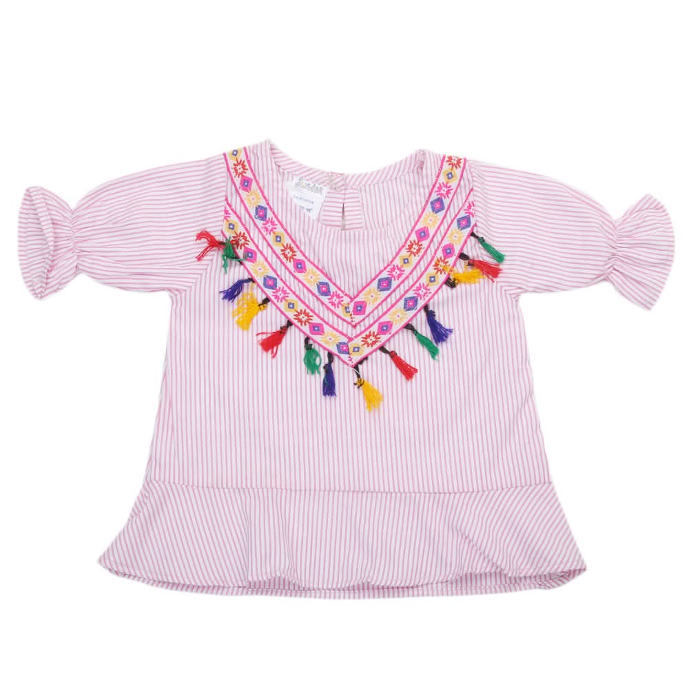 Newborn Girls Frock A.L 5503-A - Pink, Kids, NB Girls Frocks, Chase Value, Chase Value